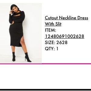 Eloquii Cutout Neckline Dress With Slit